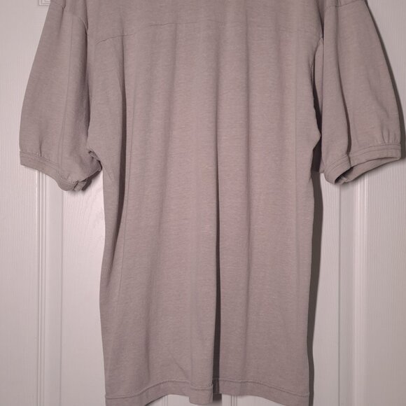 VINTAGE Sh*t Happens When You Party Naked USED V-Neck Shirt (XL, Tan, Humor) - Picture 9 of 10